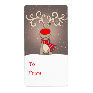 Gris de la etiqueta del regalo del navidad (a y