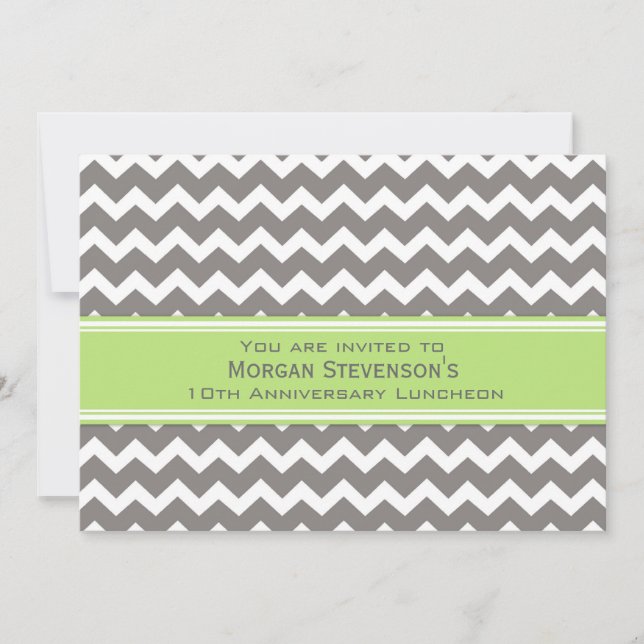 Gris de la invitación del alumerzo del aniversario (Anverso)