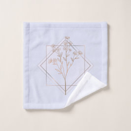 Gris de lavanda con diseño floral dorado