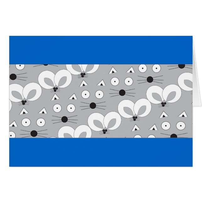 Gris de patrón de gato y ratón (Anverso (Horizontal))