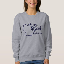 Gris de sudadera de cuello de la tripulación GM WI