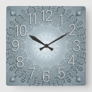 Gris del reloj de pared árabe