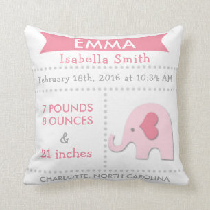 Gris del rosa de la almohada del cuarto de niños