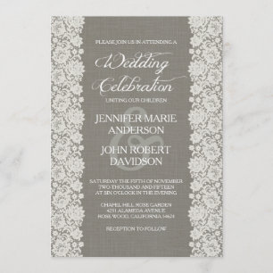Gris elegante de la invitación de la boda del