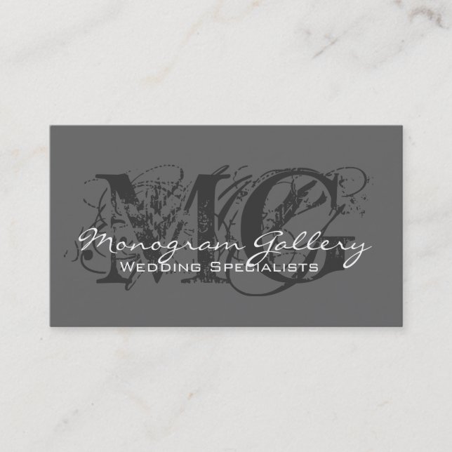 Gris elegante de la plantilla de la tarjeta de (Anverso)