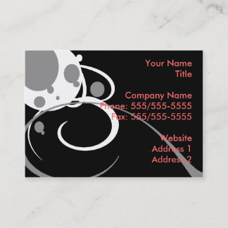 Gris en tarjetas de visita negras