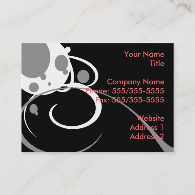 Gris en tarjetas de visita negras (Anverso)