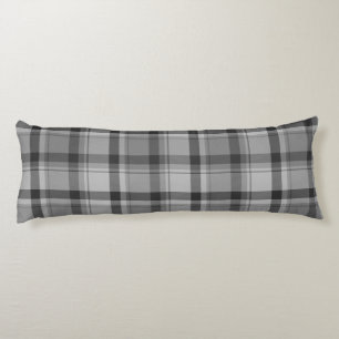 Gris Flannel Imprimir almohada lumbar larga