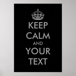 Gris Mantengan la calma y sus posters de texto