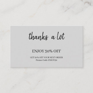 Gris Minimal Gracias Por Descuento Recompensas