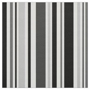 Gris moderno, negro, blanco raya la tela