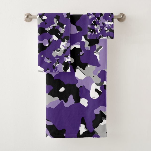 Gris Morado Negro Blanco Camuflaje Camo Imprimir (In situ)