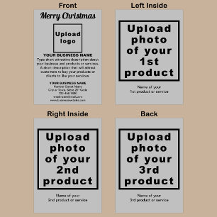Gris Navidad Negocios Tarjeta de felicitació