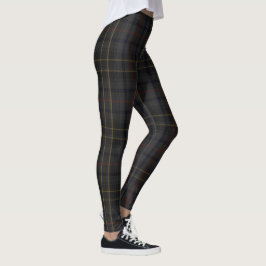Gris oscuro escocés Gray Tartan Leggings Gray