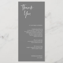 Gris oscuro minimalista, posición de lugar Tarjeta