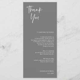 Gris oscuro minimalista, posición de lugar Tarjeta