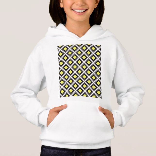 Gris oscuro, negro, diamantes de ikat amarillo de  (Anverso)