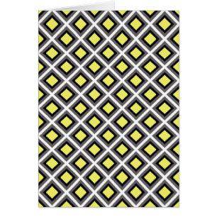 Gris oscuro, negro, diamantes de ikat amarillo de 