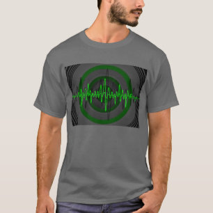 Gris oscuro verde sano de la camiseta