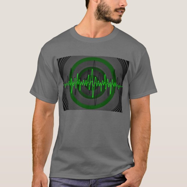 Gris oscuro verde sano de la camiseta (Anverso)