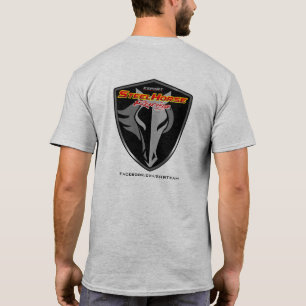 Gris para hombre de la camiseta de la carrera de