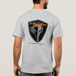 Gris para hombre de la camiseta de la carrera de