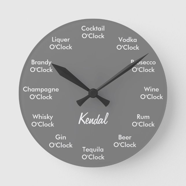 Gris personalizado del reloj de alcohol de barra d (Anverso)