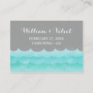 Gris personalizado En Las Tarjetas Nautical Place