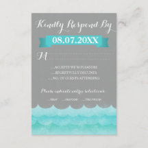 Gris personalizado En Las Tarjetas RSVP Náuticas