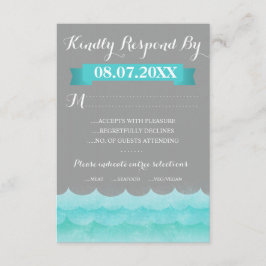 Gris personalizado En Las Tarjetas RSVP Náuticas