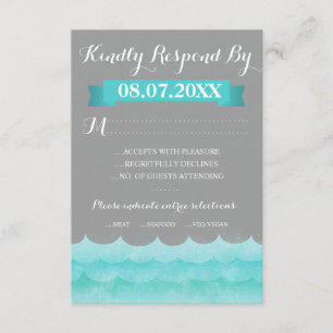 Gris personalizado En Las Tarjetas RSVP Náuticas