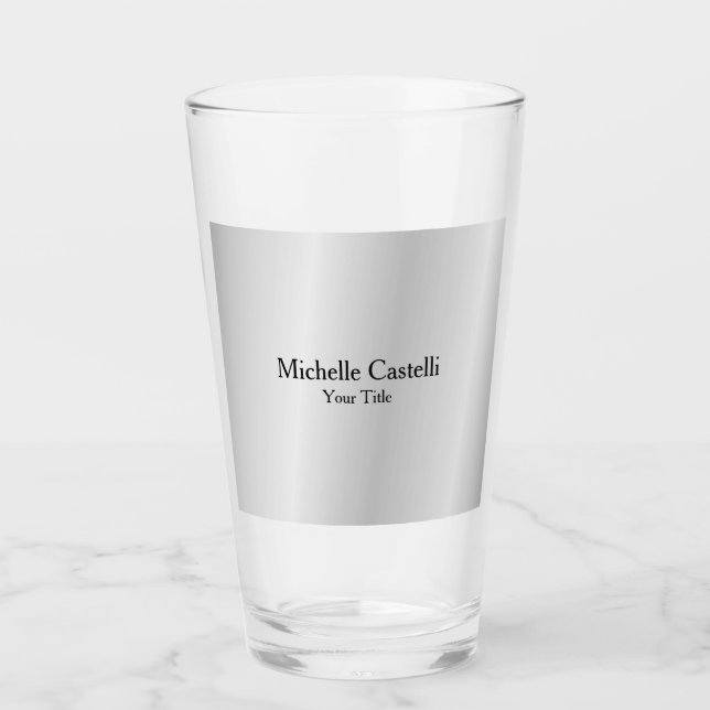 Gris plateado Profesional Único Clásico Simple (Anverso)