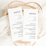 Gris profundo y blanco | Moderno menú de Bodas mín<br><div class="desc">Este sencillo y elegante diseño de menú presenta una moderna tipografía mínima de sans serif, grises simplistas y profundos sobre el blanco que sólo proporcionan la información que sirve a un propósito. Reúne a sus seres queridos en torno a una hermosa comida con nuestra moda y nuestra sencilla colección moderna....</div>