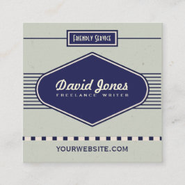 Gris retro de la tarjeta de visita de la forma del