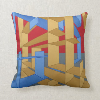 Gris, rojo, Cojín decorativo del oro