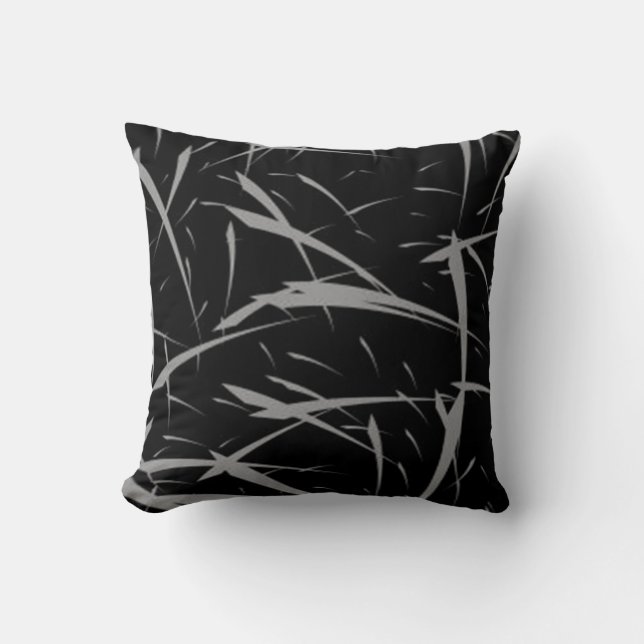 Gris Strokes con almohada de fondo negro (Anverso)