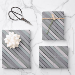 Gris Verde Con Rayas Negras Sobre Papel Acuarela