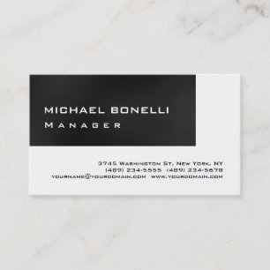 Gris White Moderno Simple Manager Tarjeta de prese