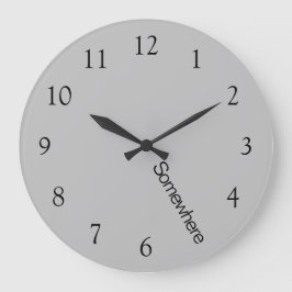 Gris Workday Five O'Clock Algún Reloj Grande