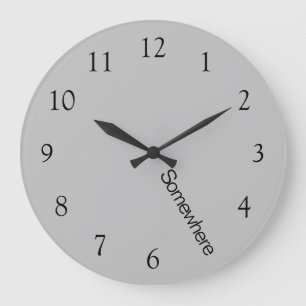 Gris Workday Five O'Clock Algún Reloj Grande