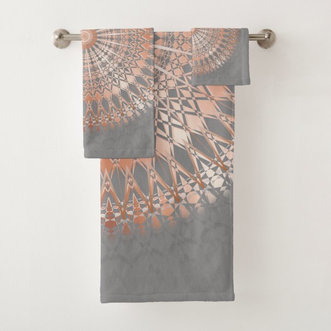 Gris y oro rosa | Mandala moderno (In situ)