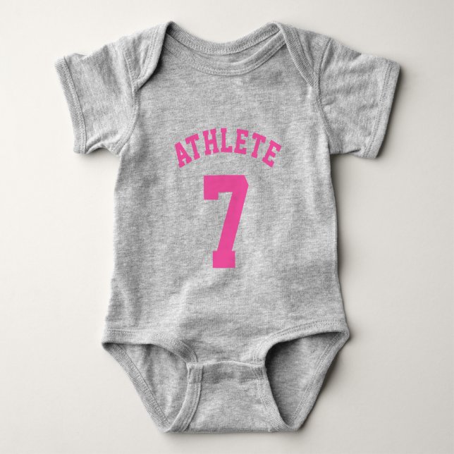 Gris y rosa bebé | Diseño de Jersey Deportivo (Anverso)