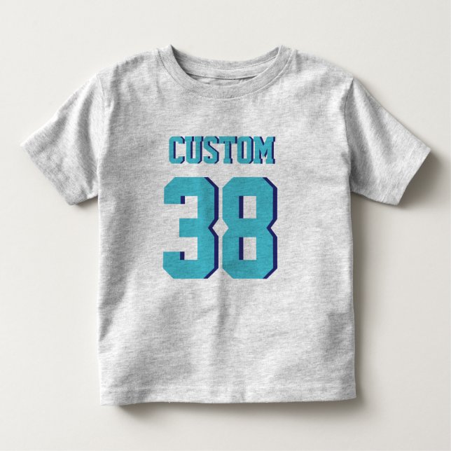 Gris y turquesa Toddler | Diseño de Jersey Deporti (Anverso)