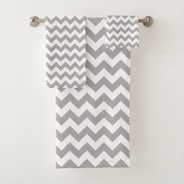Gris Zigzag, Gris Chevron, Patrón Geométrico (In situ)