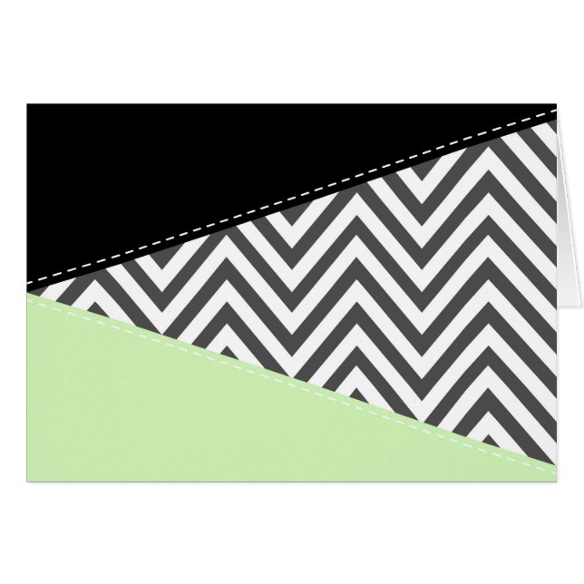 Gris Zigzag, Gris Chevron, Zigzag Pattern, Mint (Anverso (Horizontal))
