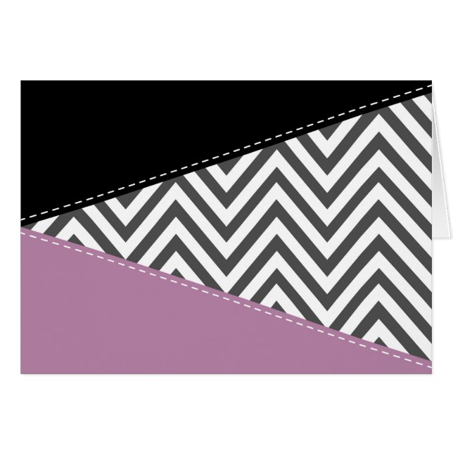 Gris Zigzag, Gris Chevron, Zigzag Pattern, Púrpura (Anverso (Horizontal))