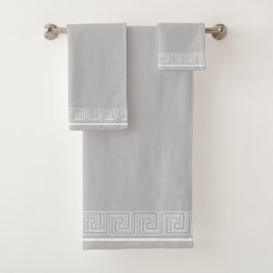 Grises grises de diseño frisos de Grecia blanca