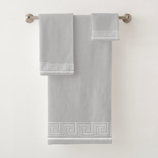 Grises grises de diseño frisos de Grecia blanca