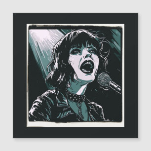 Grita Fuerte Punrockero Retro Vintage Verde Azul