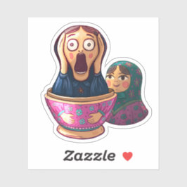 Gritando a Pegatina de muñeca rusa